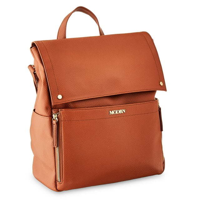 MoDRN Charli Diaper Bag in Cognac, Convertible Backpack with Adjustable Straps MoDRN Charli Diaper Bag in Cognac, Convertible Backpack with Adjustable Straps