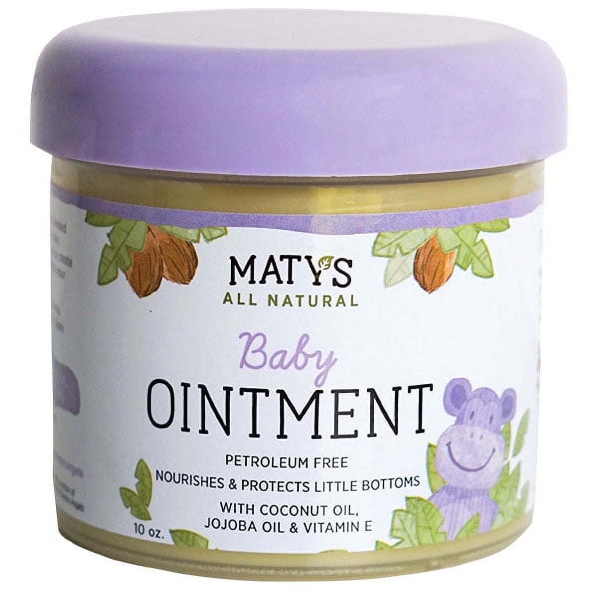Maty's All Natural Multipurpose Baby Diaper Rash Ointment, Petroleum Free, 10 Oz Maty's All Natural Multipurpose Baby Diaper Rash Ointment, Petroleum Free, 10 Oz
