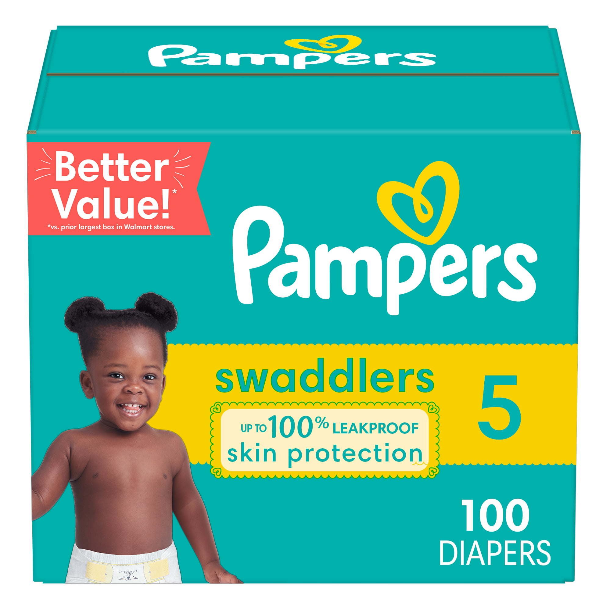 Pampers Swaddlers Diapers Size 5, 100 Count Pampers Swaddlers Diapers Size 5, 100 Count