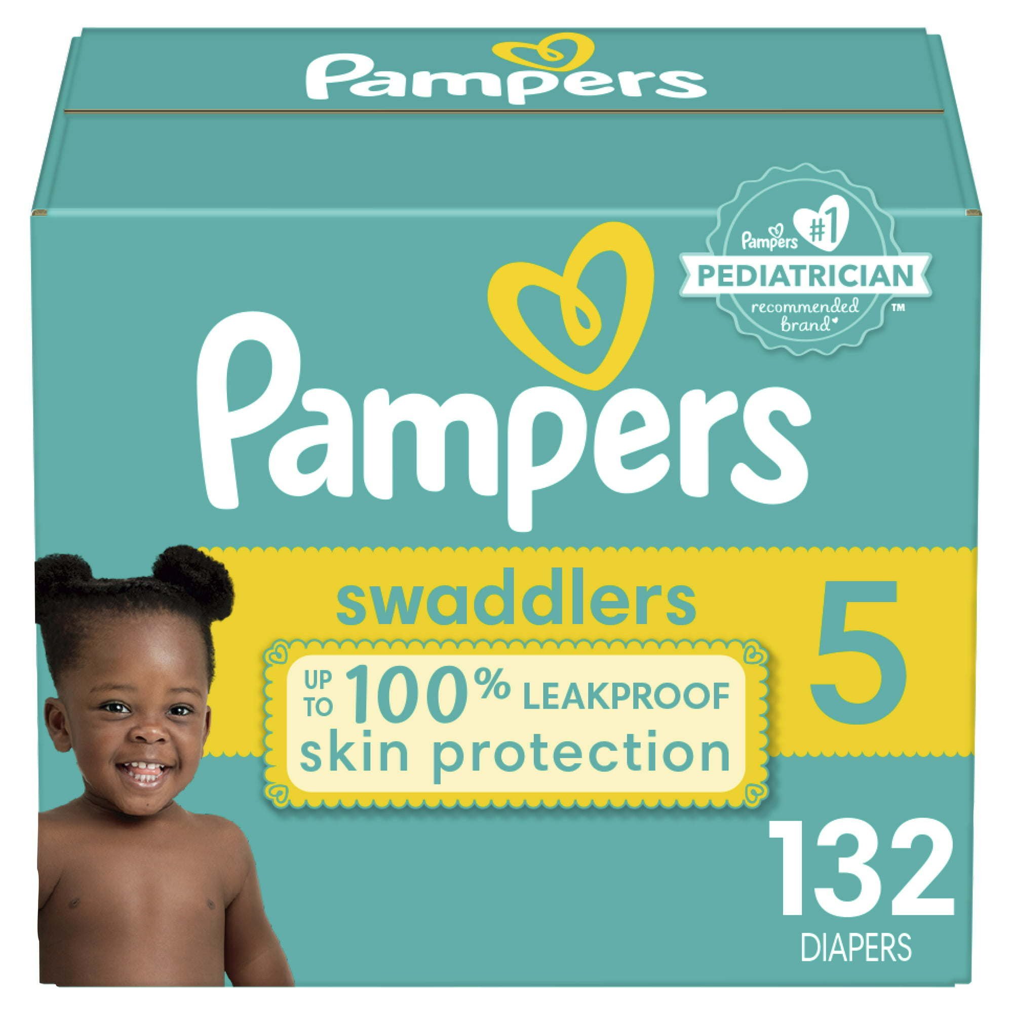 Pampers Swaddlers Diapers Size 5, 132 Count Pampers Swaddlers Diapers Size 5, 132 Count