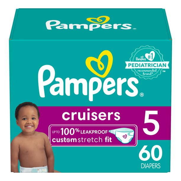 Pampers Cruisers Active Fit Taped Diapers Size 5, 60 Count Pampers Cruisers Active Fit Taped Diapers Size 5, 60 Count