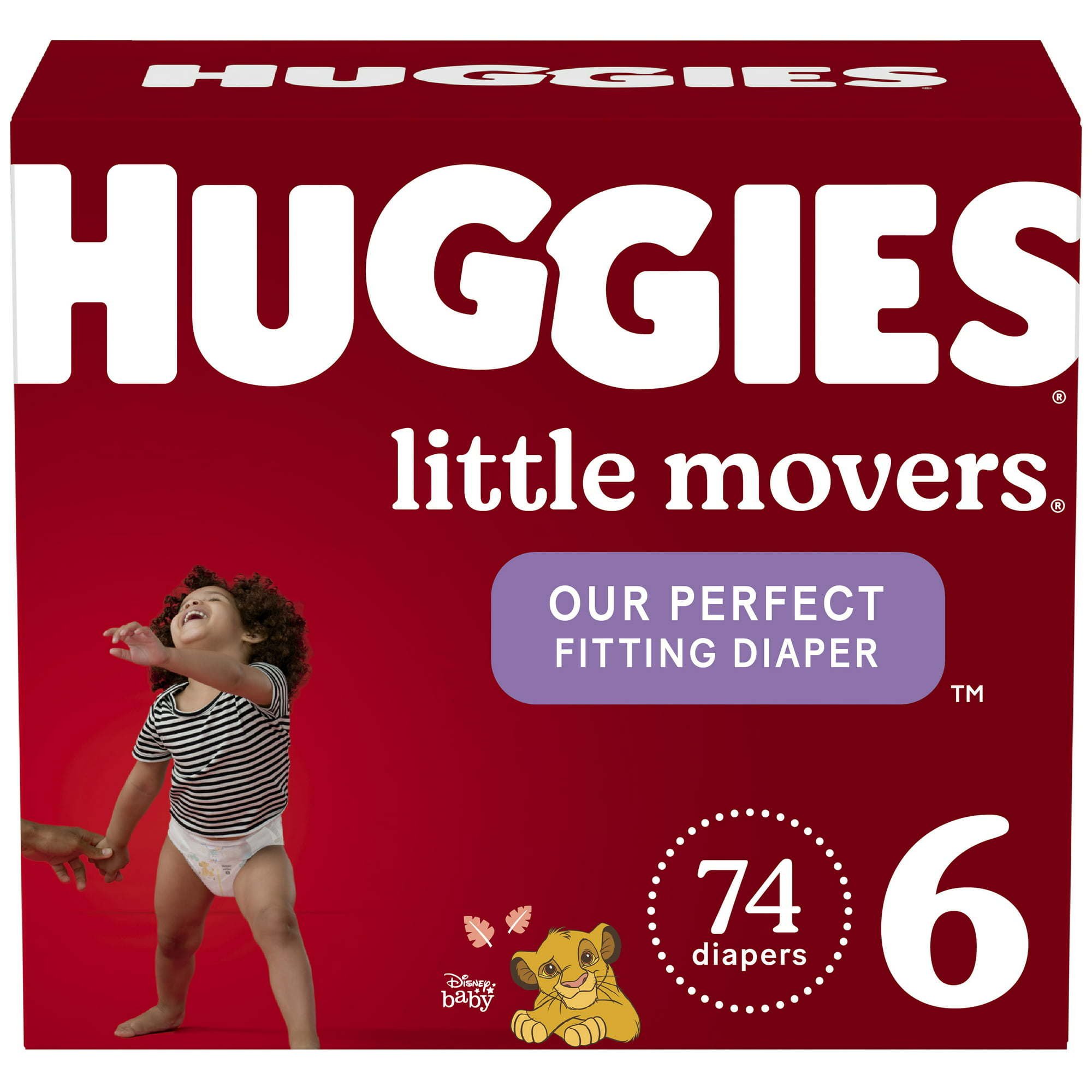 Huggies Little Movers Baby Diapers Size 6; 74 Count Huggies Little Movers Baby Diapers Size 6; 74 Count
