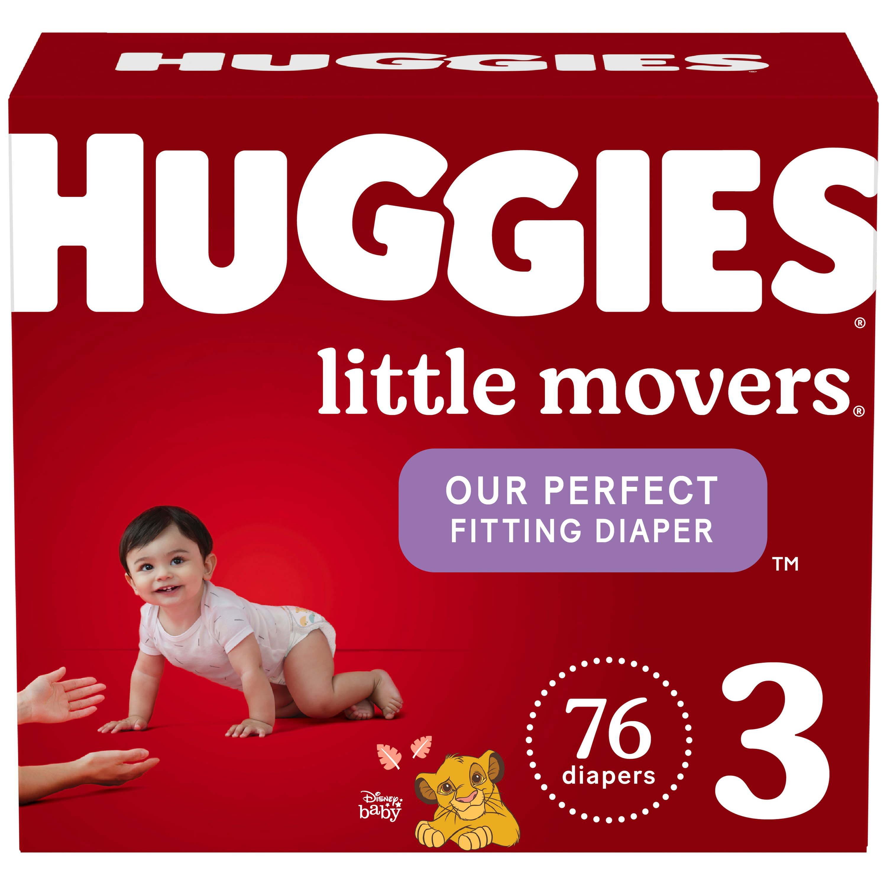 Huggies Little Movers Baby Diapers Size 3; Count 76 Huggies Little Movers Baby Diapers Size 3; Count 76
