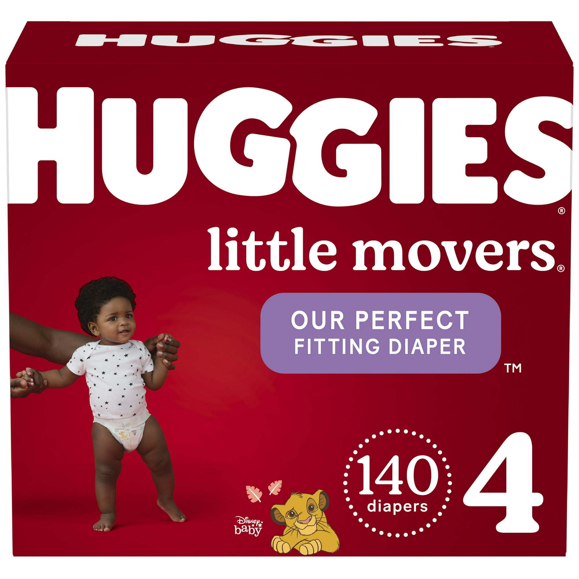 Huggies Little Movers Baby Diapers Size 4; 140 Count Huggies Little Movers Baby Diapers Size 4; 140 Count