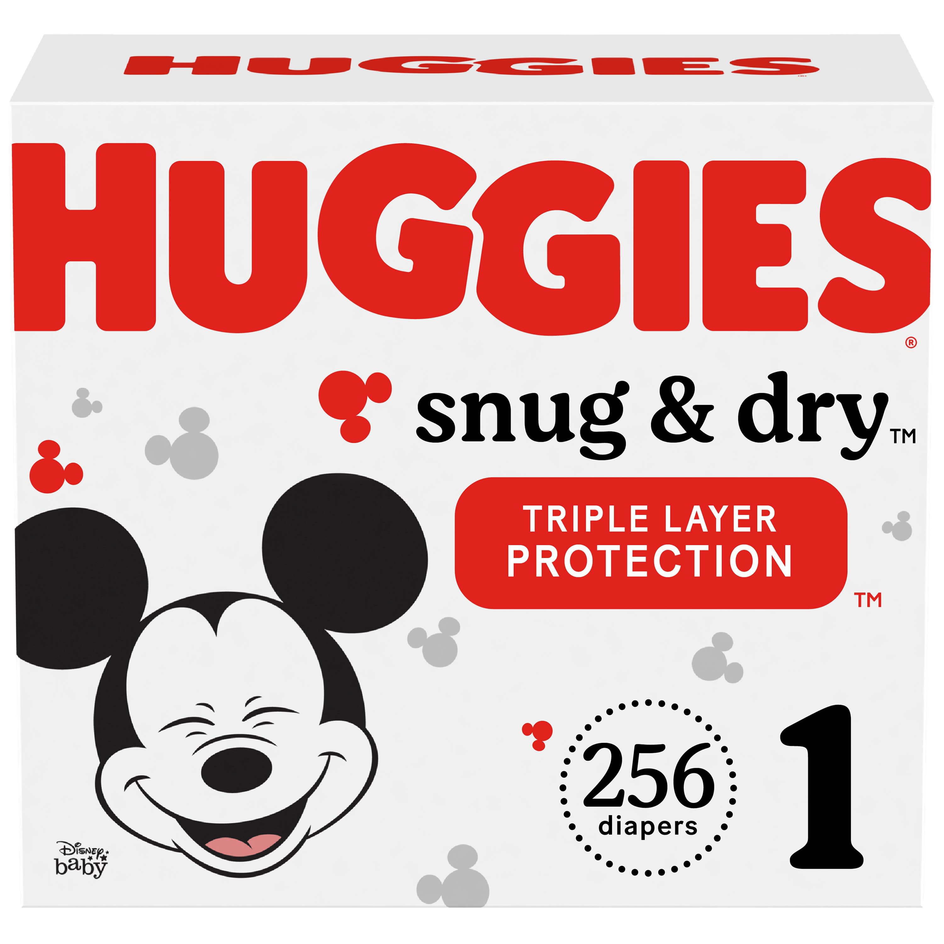 Huggies Snug & Dry Baby Diapers Size 1; Count 256 Huggies Snug & Dry Baby Diapers Size 1; Count 256