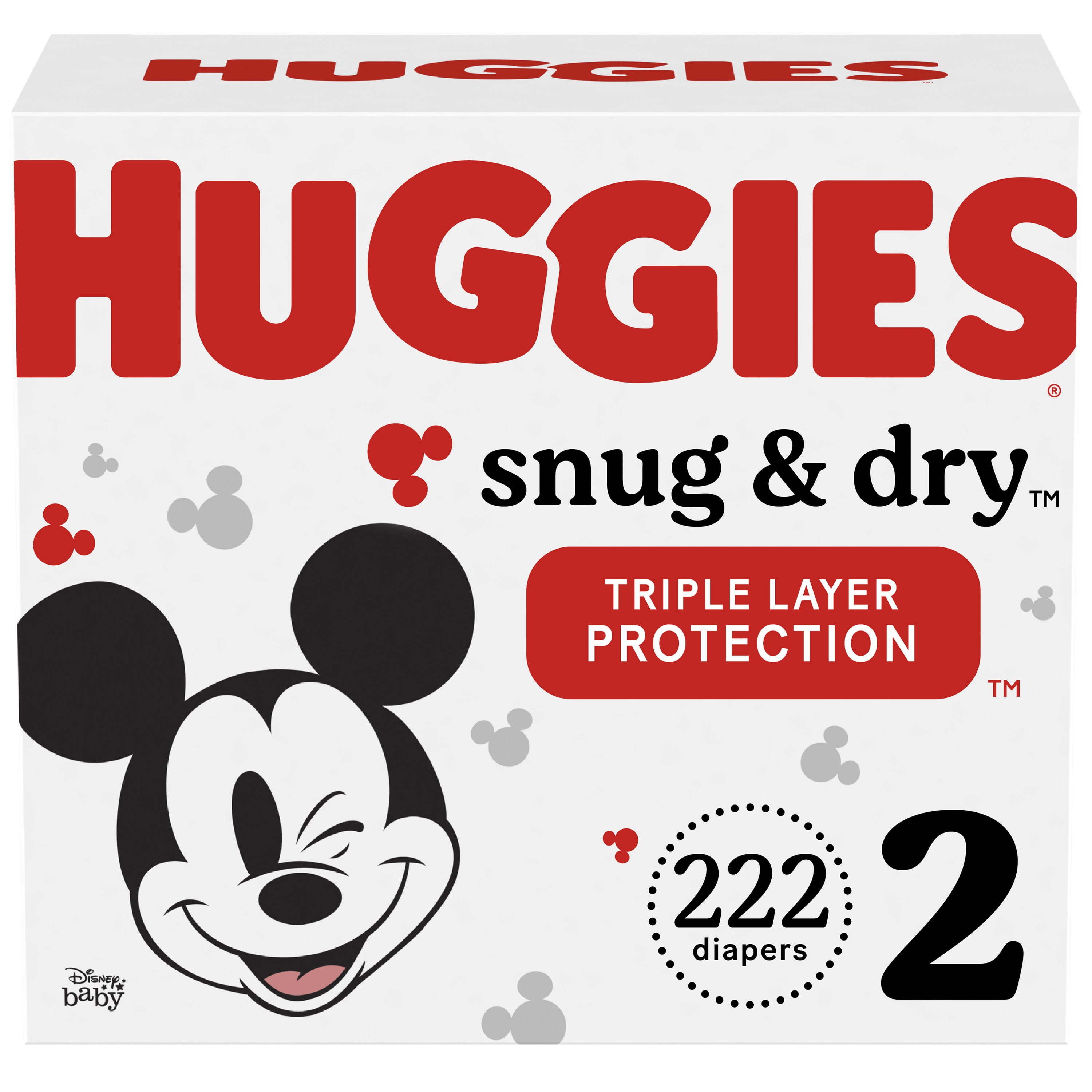Huggies Snug & Dry Baby Diapers Size 2; Count 222 Huggies Snug & Dry Baby Diapers Size 2; Count 222