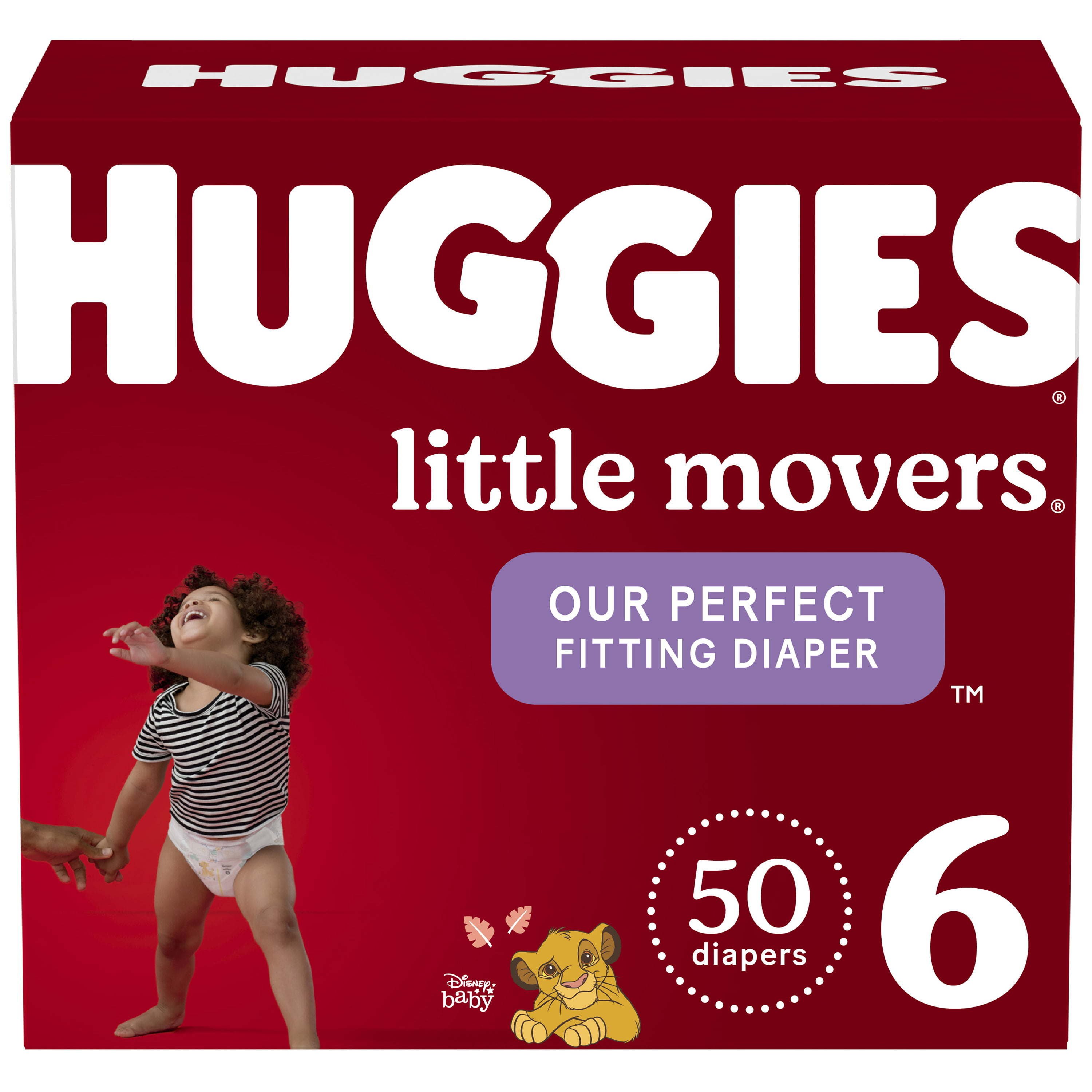 Huggies Little Movers Baby Diapers Size 6; Count 50 Huggies Little Movers Baby Diapers Size 6; Count 50