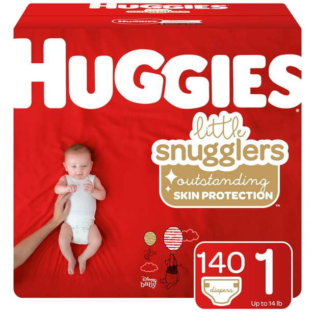 Huggies Little Snugglers Baby Diapers Size 1; Count 140 Huggies Little Snugglers Baby Diapers Size 1; Count 140