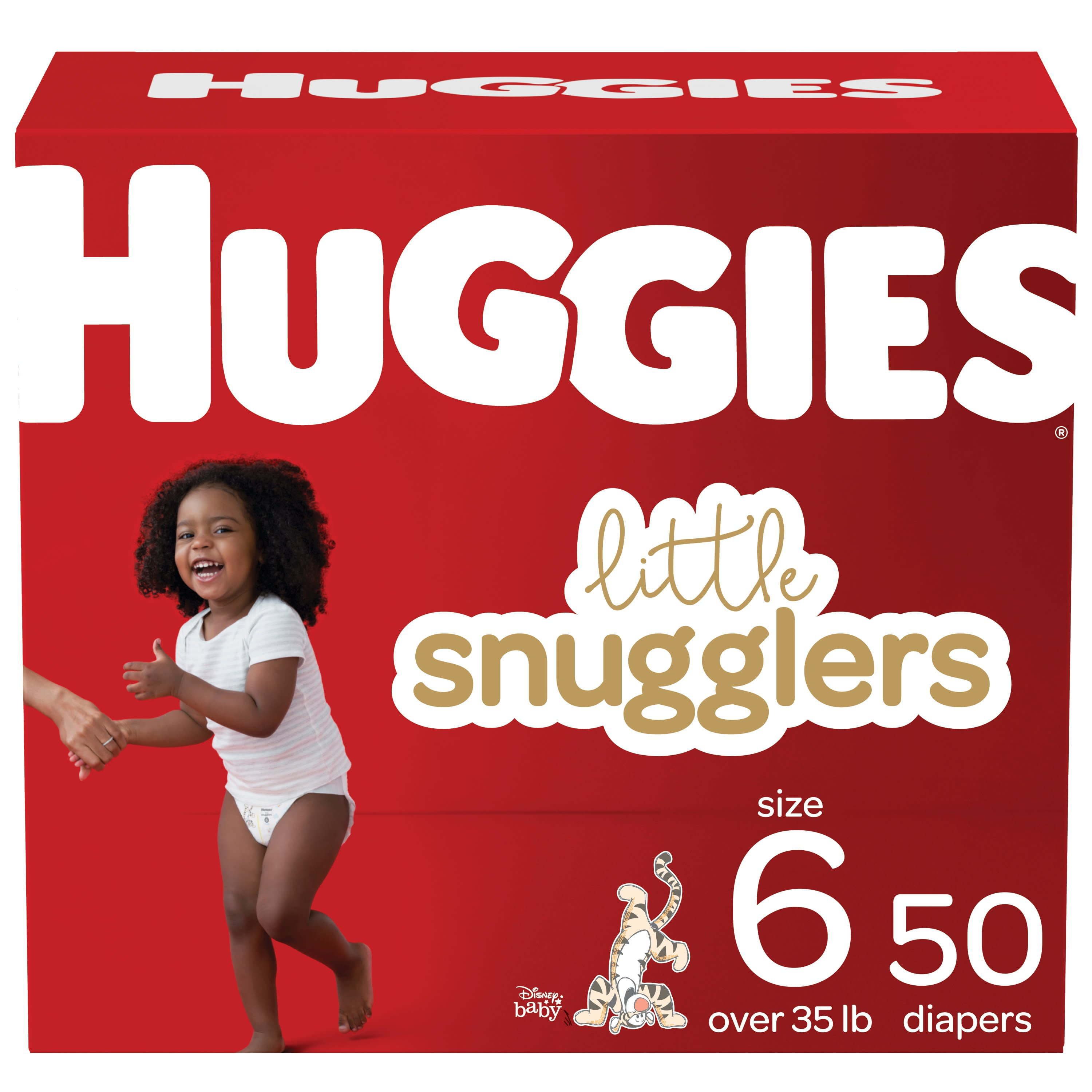 Huggies Little Snugglers Wetness Indicator Hypoallergenic Diapers Size 6; Count 50 Huggies Little Snugglers Wetness Indicator Hypoallergenic Diapers Size 6; Count 50
