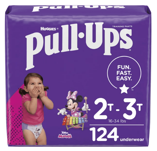 Pull-Ups Girls' Potty Training Underwear Size 4; 2T-3T; 124 Ct Pull-Ups Girls' Potty Training Underwear Size 4; 2T-3T; 124 Ct
