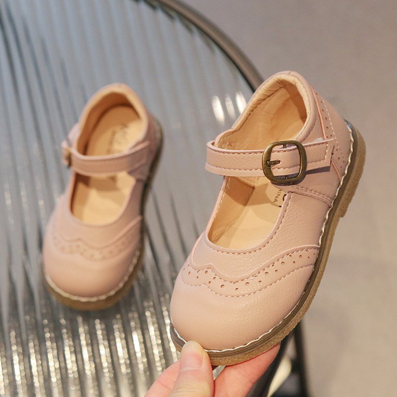 Girls' Casual Solid Color Leather Shoes Girls' Casual Solid Color Leather Shoes
