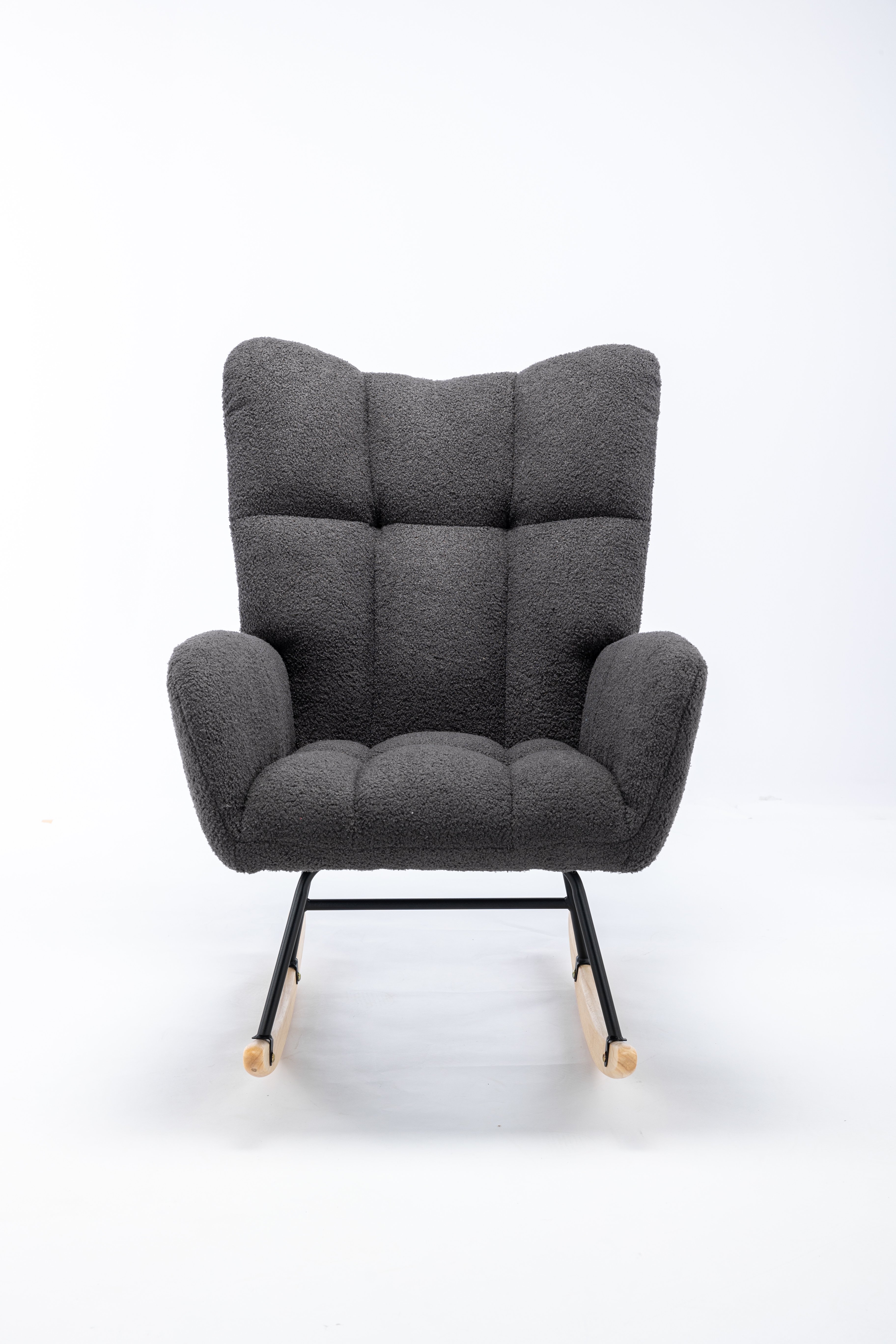 Rocking Chair, Soft Teddy Velvet Fabric Rocking Chair for Nursery Rocking Chair, Soft Teddy Velvet Fabric Rocking Chair for Nursery