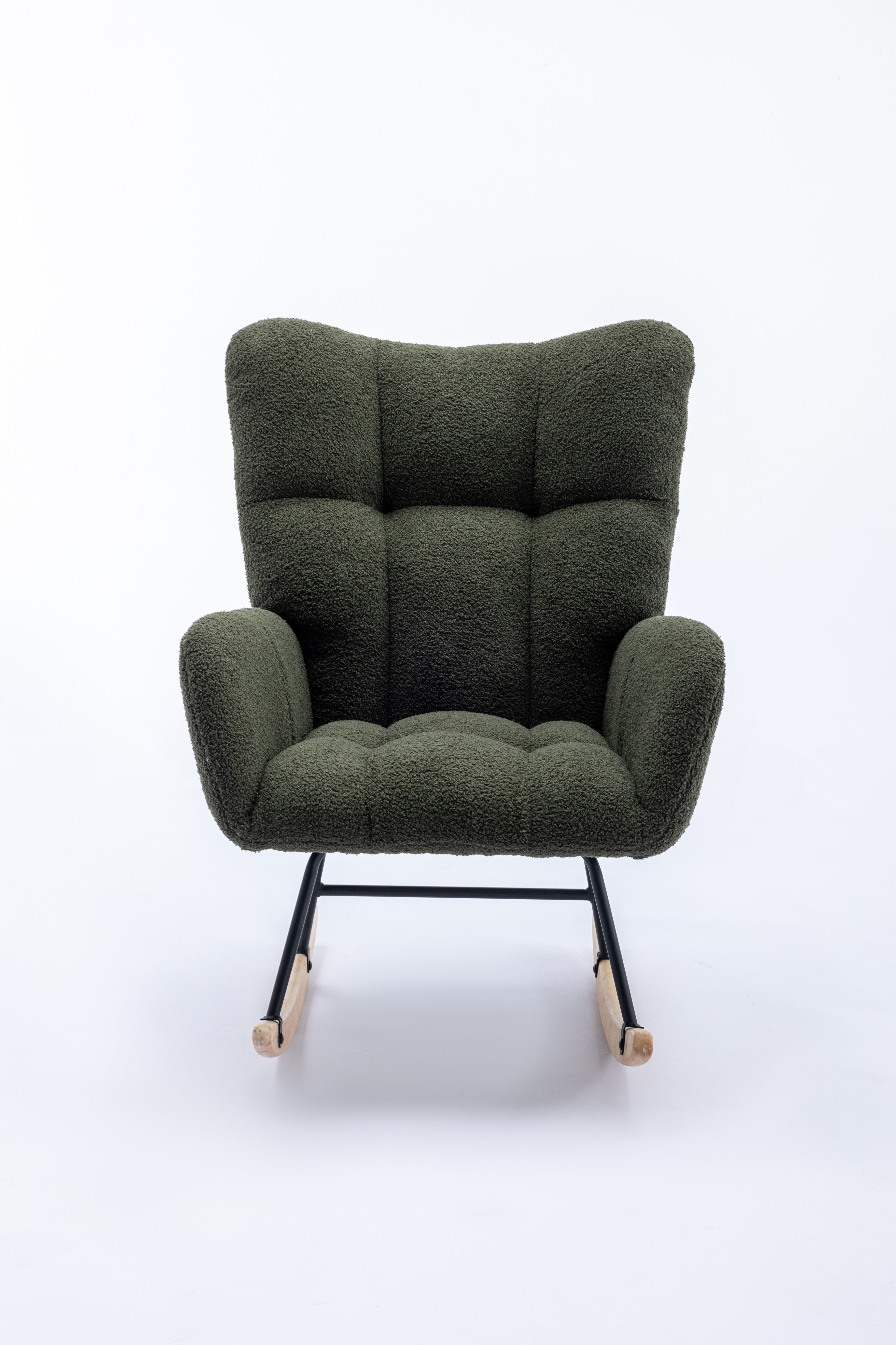 Rocking Chair, Soft Teddy Velvet Fabric Rocking Chair for Nursery Rocking Chair, Soft Teddy Velvet Fabric Rocking Chair for Nursery