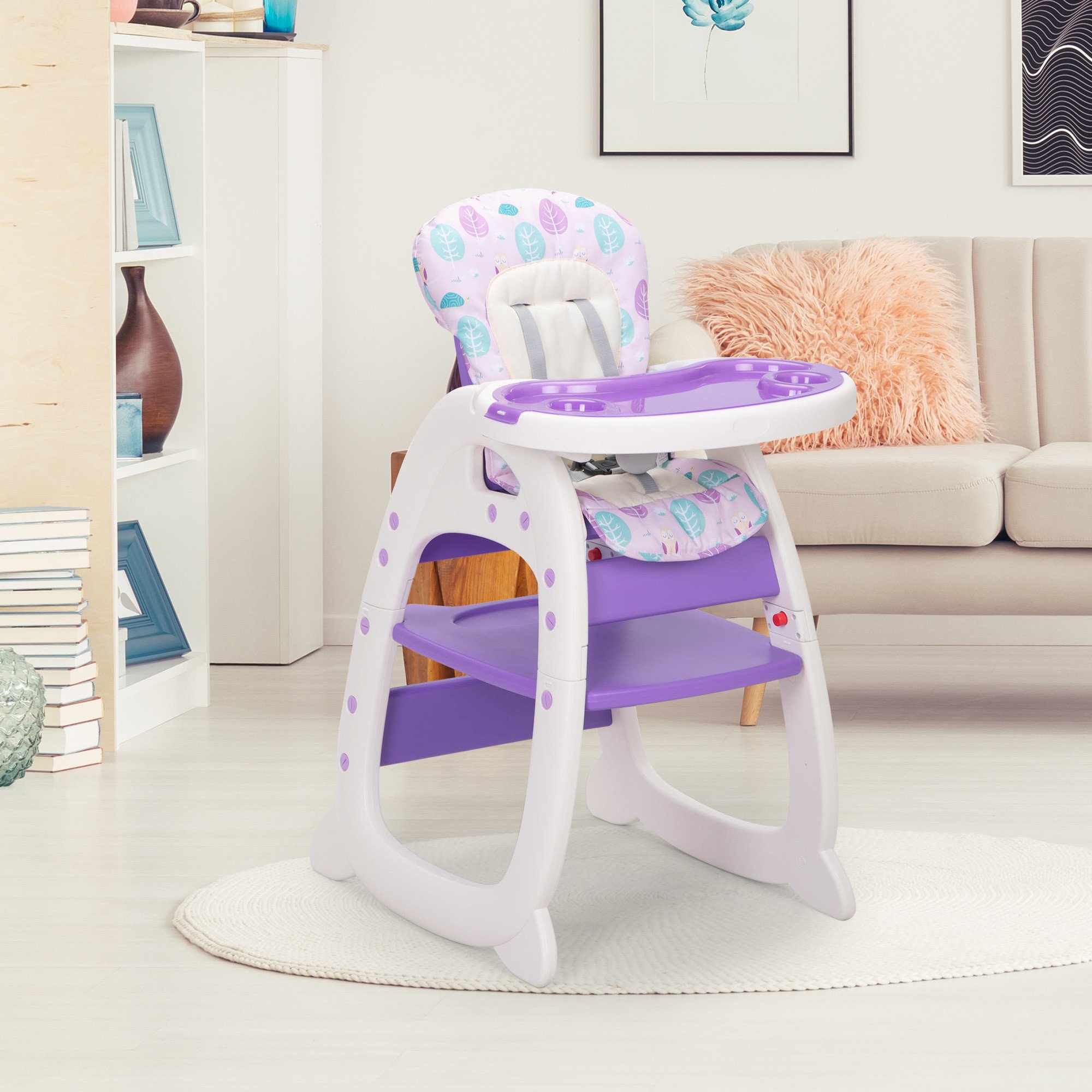 Multipurpose Adjustable Highchair, Children's dining chair for Baby Toddler Dinning Table with Feeding Tray and 5-Point Safety Buckle XH Multipurpose Adjustable Highchair, Children's dining chair for Baby Toddler Dinning Table with Feeding Tray and 5-Point Safety Buckle XH